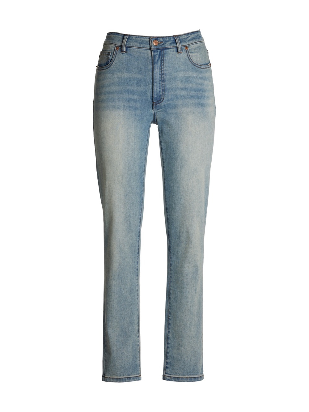 Boston Proper Light Blue Straight-Leg High-Rise Jeans